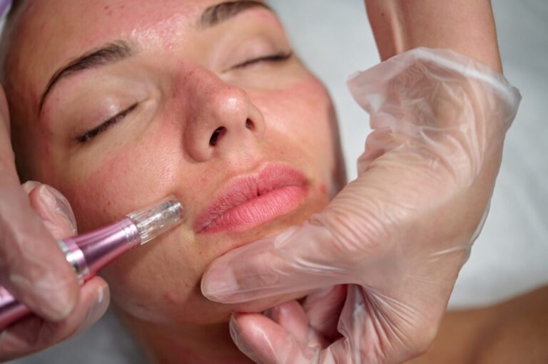 Full face microneedling